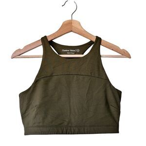Outdoor Voices Move Free Olive Green Crop Top Size M
